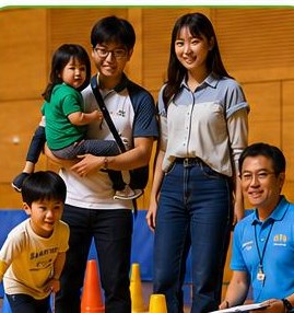 イベントに参加する親子